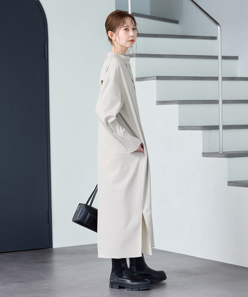 JOURNAL STANDARD（ジャーナルスタンダード）の「ウーリッシュツイルワンピース（ワンピース・レディース・チャコールグレー/ブラック/アイボリー・FREE）」の21枚目の写真