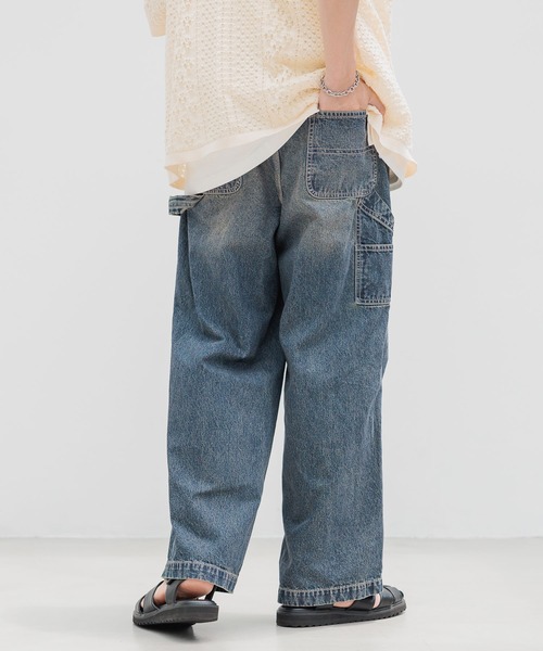 セール】wide painter buggy denim pants/ヴィンテージライク