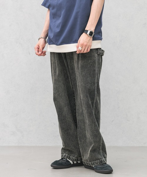 セール】wide painter buggy denim pants/ヴィンテージライク