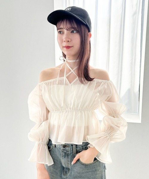 Heather（ヘザー）の「2WAYシアーオフショルブラウス 140678（シャツ