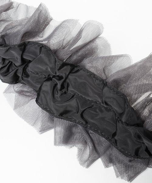 mysty woman（ミスティウーマン）の「チュールシャーリングBAG　145348（ショルダーバッグ・レディース・グレー/ライトベージュ/グリーン・FREE）」の9枚目の写真