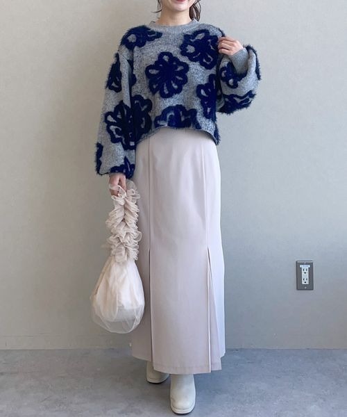 mysty woman（ミスティウーマン）の「チュールシャーリングBAG　145348（ショルダーバッグ・レディース・グレー/ライトベージュ/グリーン・FREE）」の7枚目の写真