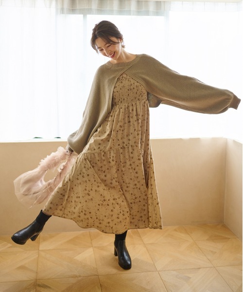 mysty woman（ミスティウーマン）の「チュールシャーリングBAG　145348（ショルダーバッグ・レディース・グレー/ライトベージュ/グリーン・FREE）」の4枚目の写真