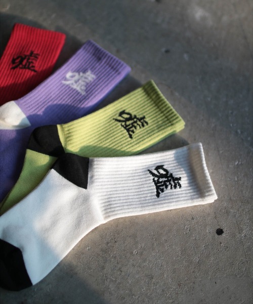 G.V.G.V.（ジーヴィージーヴィー）の「LOVE AND LIE SOCKS（ソックス/靴下・レディース・ホワイト/パープル/レッド/グリーン・L/M）」の10枚目の写真