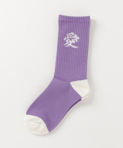 G.V.G.V.（ジーヴィージーヴィー）の「LOVE AND LIE SOCKS（ソックス/靴下・レディース・ホワイト/パープル/レッド/グリーン・L/M）」の5枚目の写真