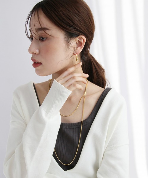 abaskdesign(アバスクデザイン)の「金属アレルギー対応 ツイストステンレスピアス S(ピアス(両耳用)・レディース・シルバー/ゴールド・FREE)」の11枚目の写真