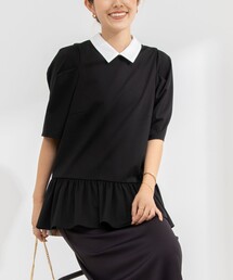 NOLLEY’S | 衿付きペプラムプルオーバーカットソー(Tシャツ/カットソー)