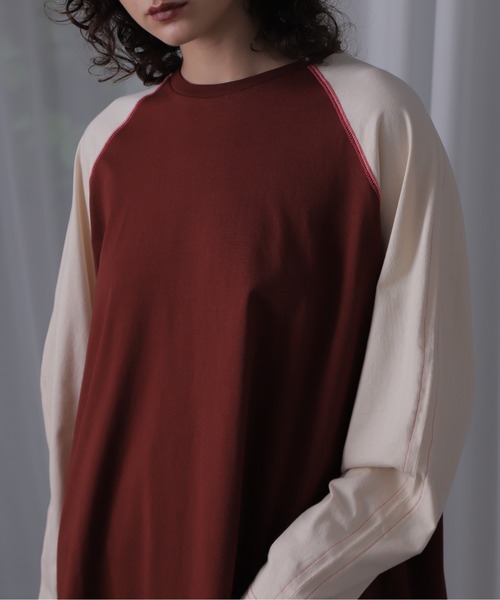 tシャツ (CREOLME)フロントホックラグランTシャツ レディース CREOLME（クレオルム）の「(CREOLME)フロントホックラグランT