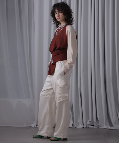 CREOLME（クレオルム）の「(CREOLME)フロントホックラグランT