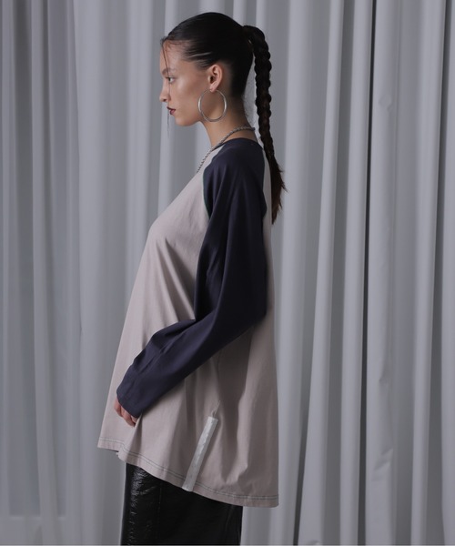 tシャツ (CREOLME)フロントホックラグランTシャツ レディース CREOLME（クレオルム）の「(CREOLME)フロントホックラグランT