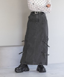 PAGEBOY | サイドベルトデニムスカート(デニムスカート)
