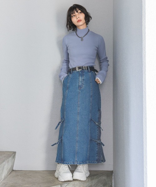 PAGEBOY(ページボーイ)の「サイドベルトデニムスカート(デニムスカート・レディース・ブルー/ブラック・SMALL/MEDIUM)」の19枚目の写真