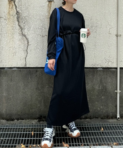 裏毛ドロストワンピース（ワンピース）｜y/m by misato（イムバイミサト）