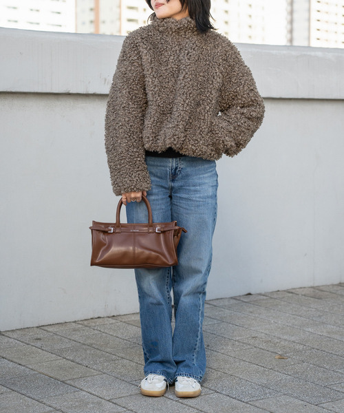 セール】プードルファースタンドジャケット/スタンドカラー