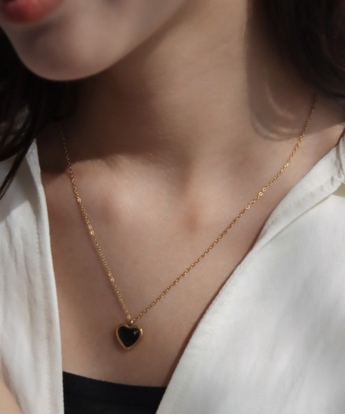 delivery Heart chain ハートチェーン 金属ネックレス