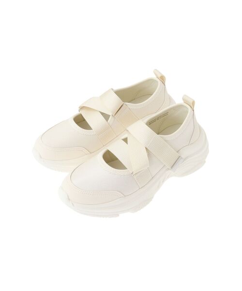 Green Parks(グリーンパークス)の「RUPIS. クロスベルトスニーカー(スニーカー・レディース・アイボリー/ブラック・M/S/L)」の22枚目の写真