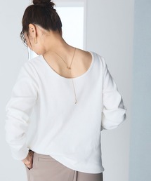 《洗える》2wayバックオープンロングスリーブTシャツ【CF/クロスファンクション】