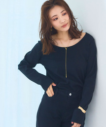 《洗える》2wayバックオープンロングスリーブTシャツ【CF/クロスファンクション】