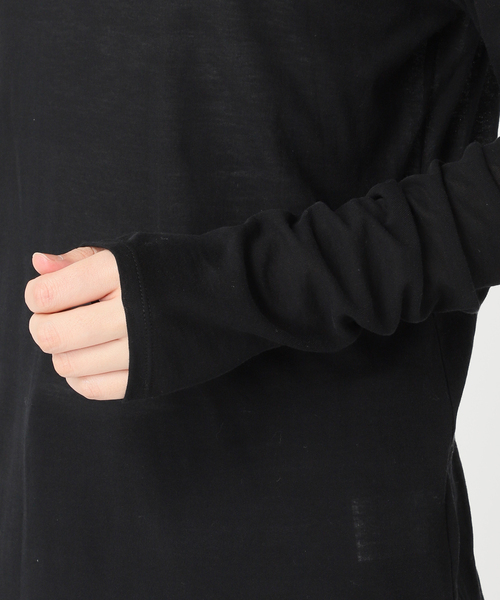 フレームワーク】長袖カットソー Tシャツ ダークグレー おおきめ