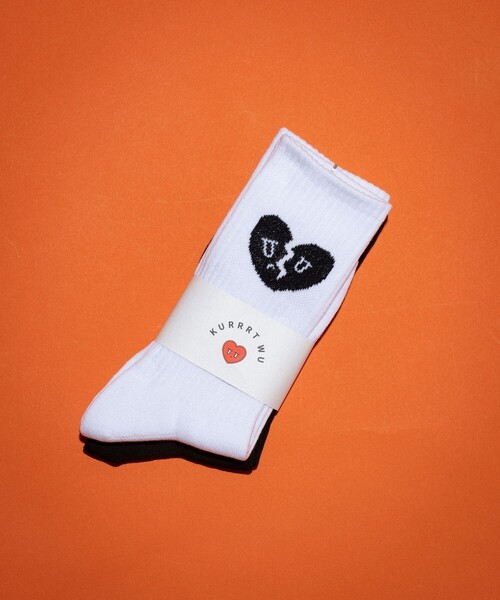 FREAK'S STORE（フリークスストア）の「Kurt Wu/カート ウー 別注 broken heart 2P sox/ソックス（ソックス/靴下・メンズ・その他9・ﾌﾘ-）」の2枚目の写真