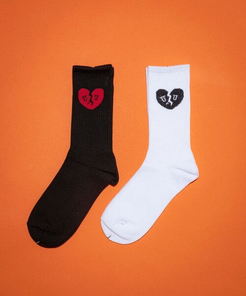 FREAK'S STORE（フリークスストア）の「Kurt Wu/カート ウー 別注 broken heart 2P sox/ソックス（ソックス/靴下・メンズ・その他9・ﾌﾘ-）」の3枚目の写真