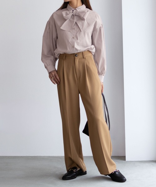 HusHusH（ハッシュアッシュ）の「HusHusH ボウタイブラウス 取り外し可（シャツ/ブラウス・レディース・チャコールグレー/グレイッシュベージュ・M/L）」の10枚目の写真