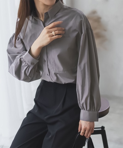 HusHusH（ハッシュアッシュ）の「HusHusH ボウタイブラウス 取り外し可（シャツ/ブラウス・レディース・チャコールグレー/グレイッシュベージュ・M/L）」の15枚目の写真