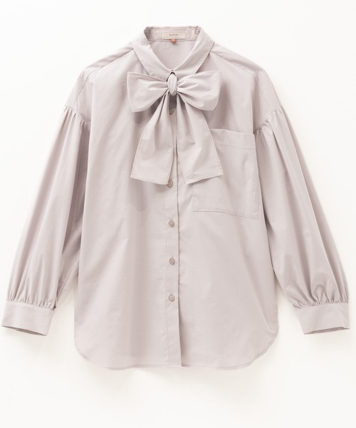 HusHusH（ハッシュアッシュ）の「HusHusH ボウタイブラウス 取り外し可（シャツ/ブラウス・レディース・チャコールグレー/グレイッシュベージュ・M/L）」の6枚目の写真