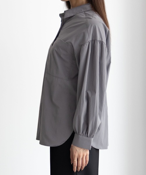 HusHusH（ハッシュアッシュ）の「HusHusH ボウタイブラウス 取り外し可（シャツ/ブラウス・レディース・チャコールグレー/グレイッシュベージュ・M/L）」の4枚目の写真