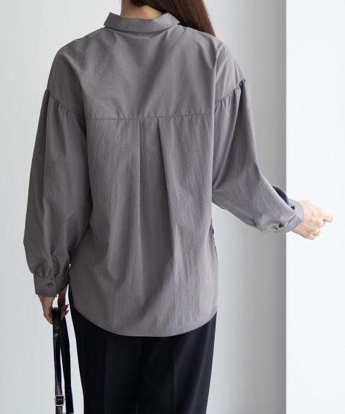 HusHusH（ハッシュアッシュ）の「HusHusH ボウタイブラウス 取り外し可（シャツ/ブラウス・レディース・チャコールグレー/グレイッシュベージュ・M/L）」の5枚目の写真