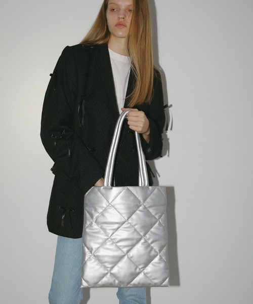 セール】Quilting flat tote bag / キルティング フラット