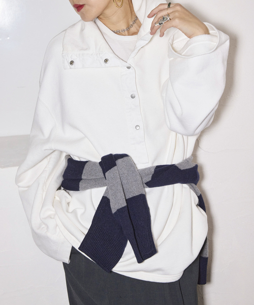 CITYSHOP（シティーショップ）の「B/W STANDNECK スウェット