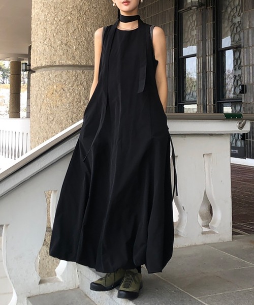 Doula Doula(ドゥーラドゥーラ)の「バルーンロングワンピース パンプキンワンピ(ワンピース・レディース・ブラック/ホワイト・FREE)」の20枚目の写真