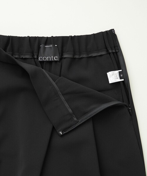 conte・アシンメトリー タックパンツ BEIGE 36 UNITED ARROWS｜<conte>アシンメトリー タックパンツ | Rakuten