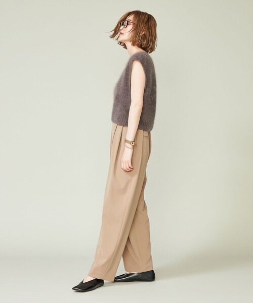 conte（コンテ）の「＜conte＞アシンメトリー タックパンツ