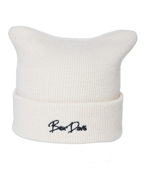 BEN DAVIS（ベンデイビス）の「【BEN DAVIS】NEKOMIMI KNIT CAP（ニットキャップ/ビーニー・メンズ・ブラック/ベージュ/オフホワイト・FREE）」の2枚目の写真