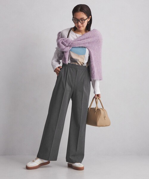 green label relaxing(グリーンレーベルリラクシング)の「【WEB限定】<at ease>オルマイ ワイド パンツ(その他パンツ・レディース・ベージュ/ブラック/グレー/その他1・SHORT/34/TALL/36/40/42/38)」の6枚目の写真