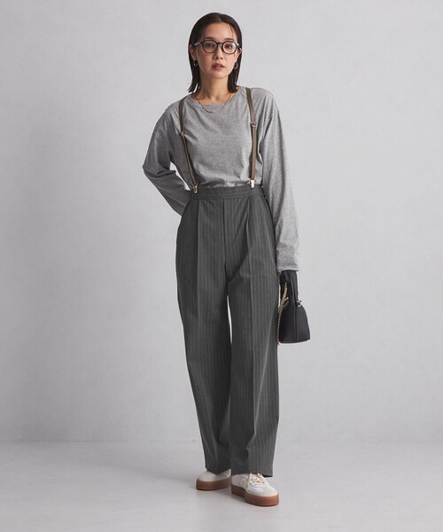 GREEN LABEL RELAXINGワイドパンツ ダークグレー サイズ38 green label relaxing（グリーンレーベルリラクシング）の