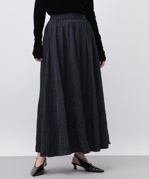 A part by（アパートバイ）の「ワッシャーボリュームスカート（スカート・レディース・ライトベージュ/ネイビー・FREE）」の2枚目の写真