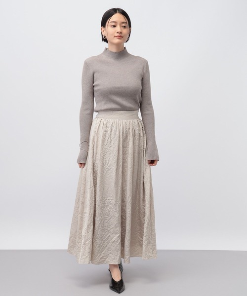 A part by（アパートバイ）の「ワッシャーボリュームスカート（スカート・レディース・ライトベージュ/ネイビー・FREE）」の7枚目の写真