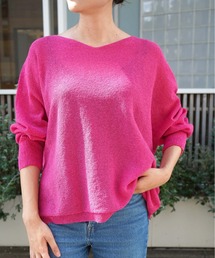 camifineニットプルオーバー/清涼感/洗える/和紙ニット/秋服