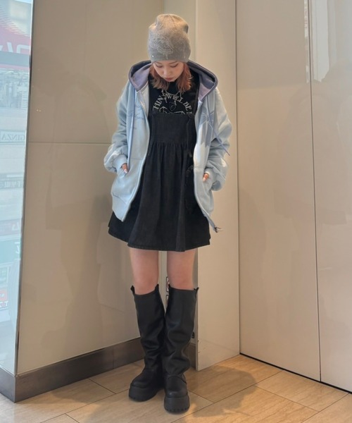 Candy Stripper（キャンディストリッパー）の「HEART DENIM MINI ワンピース（ワンピース・レディース・ブラック/インディゴブルー・2）」の17枚目の写真