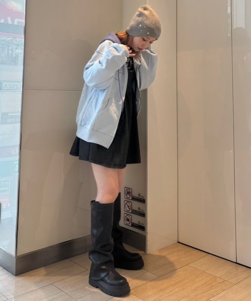 Candy Stripper（キャンディストリッパー）の「HEART DENIM MINI ワンピース（ワンピース・レディース・ブラック/インディゴブルー・2）」の19枚目の写真