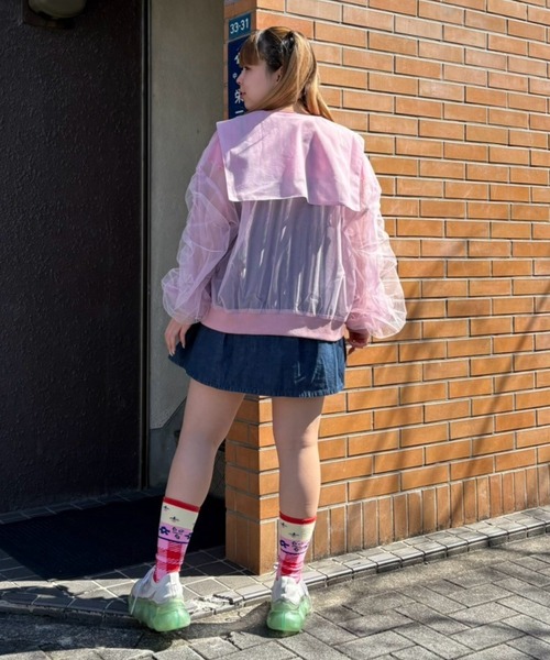 Candy Stripper（キャンディストリッパー）の「HEART DENIM MINI ワンピース（ワンピース・レディース・ブラック/インディゴブルー・2）」の6枚目の写真