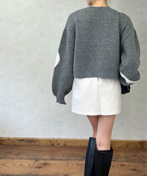 Per sist ence(パーシエンス)の「アルパカタッチリボンニット(ニット/セーター・レディース・チャコールグレー/ブラウン/アイボリー/ブラック・FREE)」の19枚目の写真