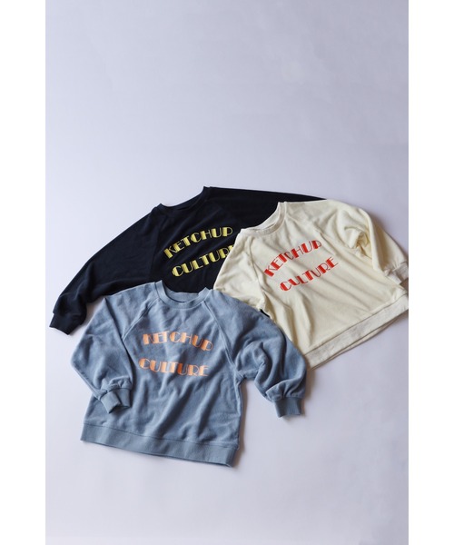 Catchup(ケチャップ)の「【Catchup】パイルプルオーバー(Tシャツ/カットソー・キッズ・オフホワイト/サックスブルー/ネイビー・90㎝/100㎝/110㎝/120㎝/130㎝/140㎝/150cm)」の4枚目の写真