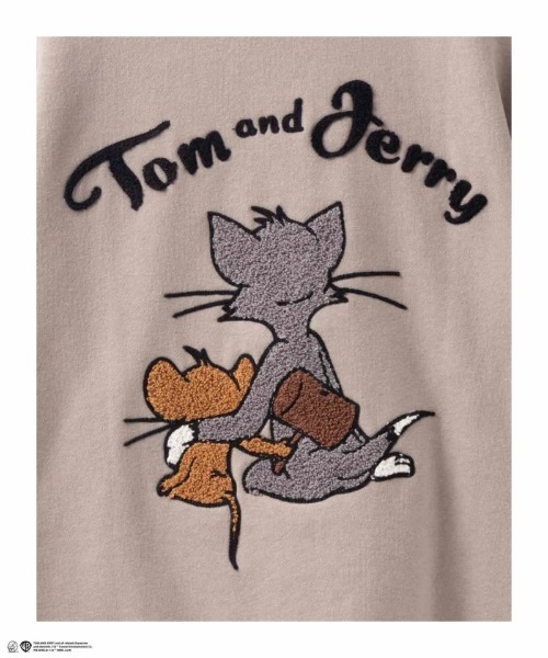 Tom&Jerry(トムアンドジェリー)の「【別注限定展開】「トムとジェリー(Tom and Jerry)」サガラ刺繍裏起毛トレーナー(スウェット・メンズ・ブルーグリーン/ライトベージュ/チャコールグレー/オートミール・M/L/XL)」の14枚目の写真