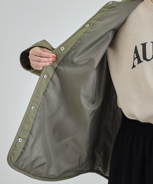 DRESKIP(ドレスキップ)の「◆【高レビュー/撥水/吸湿発熱】大人が着たい オーバーキルトブルゾン(ブルゾン・レディース・ブラック/カーキ/アイボリー・02/03/04)」の16枚目の写真