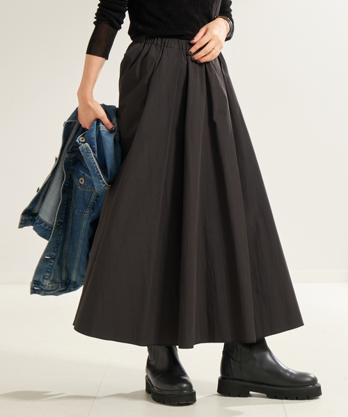 plage（プラージュ）の「《追加》typewriter cropped スカート（スカート・レディース・ブラック/キャメル/ホワイト・38/36）」の2枚目の写真