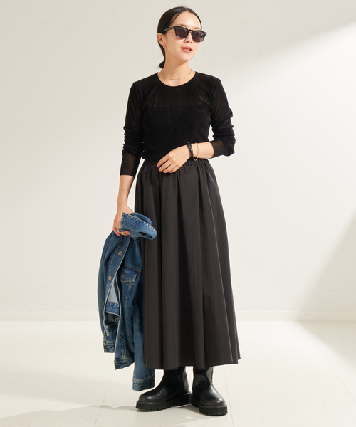 plage（プラージュ）の「《追加》typewriter cropped スカート（スカート・レディース・ブラック/キャメル/ホワイト・38/36）」の20枚目の写真